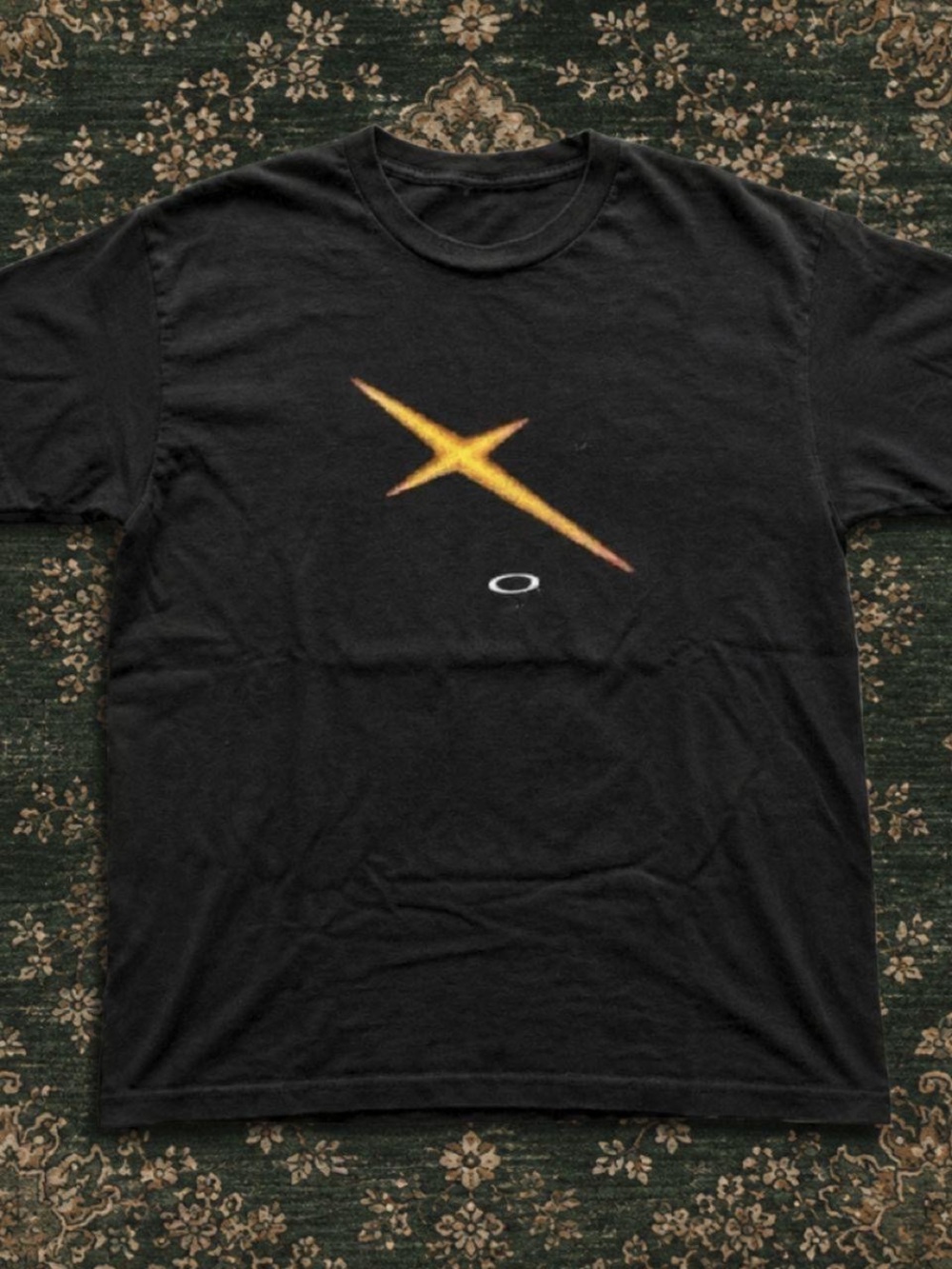 Gildan Black Tee with Yellow-Gold Star Graphic
